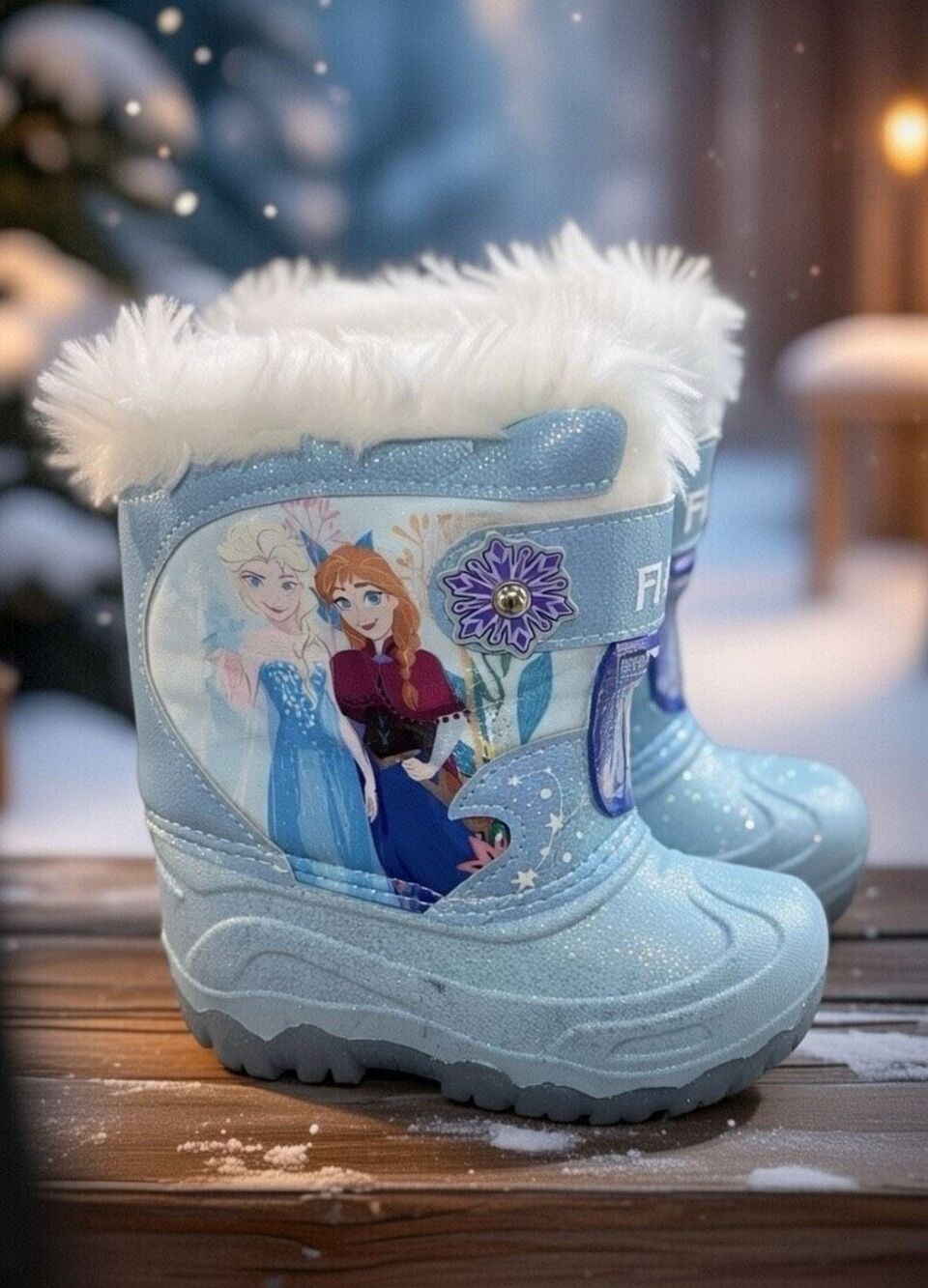 Frozen Toddler Girls Light Up Winter Boots Size 6 toddler size